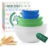 imageHomienly Wheat Straw Bowls Sets 6 Pieces Wheat Straw Salad Bowls MultiSize Bowls for Kitchen Camping Mixing Unbreakable Bowl Set for Salad SnackCereal Fruit Microwave Safe Island ThemeIsland Theme