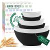 imageHomienly Wheat Straw Bowls Sets 6 Pieces Wheat Straw Salad Bowls MultiSize Bowls for Kitchen Camping Mixing Unbreakable Bowl Set for Salad SnackCereal Fruit Microwave Safe Island ThemePanda Theme