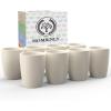 imageHomienly Wheat Straw Cups 8 PCS Plastic Cups Unbreakable Drinking Cup Reusable Dishwasher Safe Water Glasses with 4 Colors 12 OZBeige Color