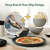 image:imageHomienly Wheat Straw Dinnerware Sets 40 PCS Plates and Bowls Sets with Cup Set and Dipping Bowls Unbreakable Camping Dishes Microwave and Dishwasher Safe Dinnerware Set for Dinner Outdoor BeigeGery Stone