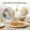 image:imageHomienly Wheat Straw Dinnerware Sets 40 PCS Plates and Bowls Sets with Cup Set and Dipping Bowls Unbreakable Camping Dishes Microwave and Dishwasher Safe Dinnerware Set for Dinner Outdoor BeigeBeige