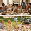 image:imageHomienly Wheat Straw Dinnerware Sets 40 PCS Plates and Bowls Sets with Cup Set and Dipping Bowls Unbreakable Camping Dishes Microwave and Dishwasher Safe Dinnerware Set for Dinner Outdoor BeigeBeige