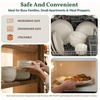 image:imageHomienly Wheat Straw Dinnerware Sets 40 PCS Plates and Bowls Sets with Cup Set and Dipping Bowls Unbreakable Camping Dishes Microwave and Dishwasher Safe Dinnerware Set for Dinner Outdoor BeigeWhite